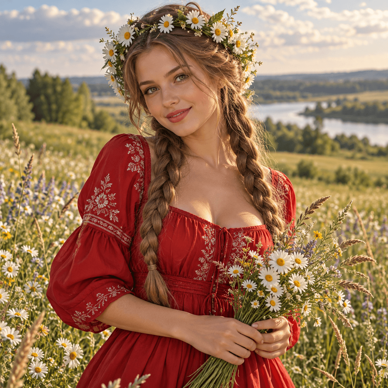 Заплела венок